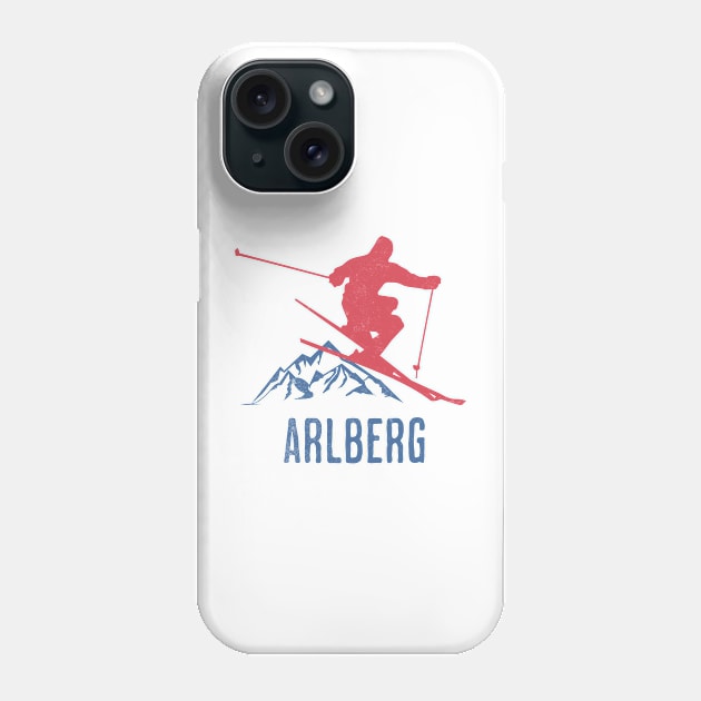 Arlberg Alpine Adventure Phone Case by MEWRCH