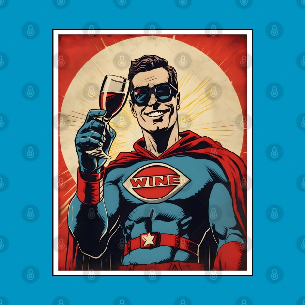 The Merlot Marauder - Funny Superhero - Wine Lovers Gift by Dazed Pig