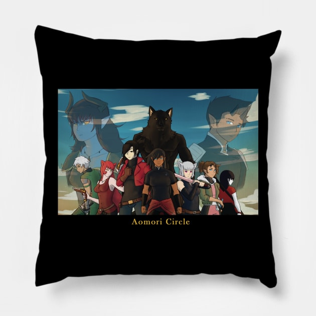 Aomori Circle Pillow by chibitrinity