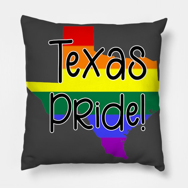 Texas Gay Pride Pillow by tropicalteesshop