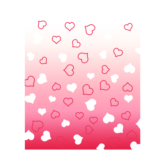 Pink Ombre Hearts by saradaboru