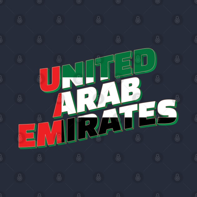 United Arab Emirates vintage style retro souvenir by DesignerPropo