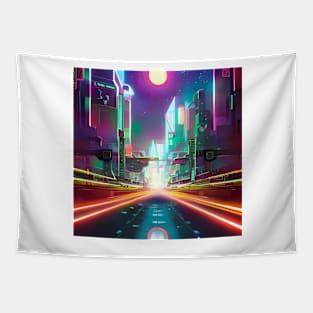 Neo Tokyo - Cyberpunk - Sun Vibe Tapestry