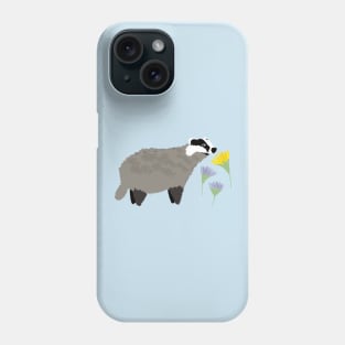 Badger and dandelions Phone Case