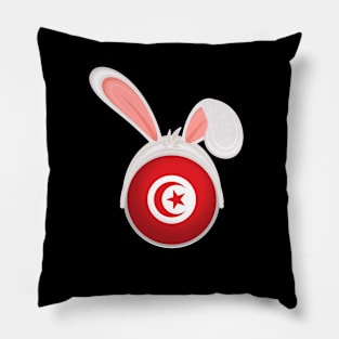 happy easter Tunisia bunny ears flag cute designs Pillow