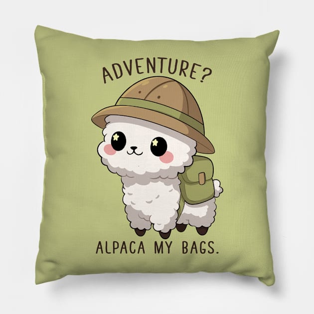 alpaca my bags Pillow by hunnydoll