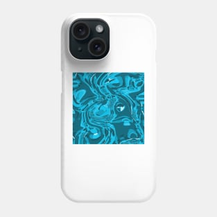 Marble Teal Abstract Art Phone Case