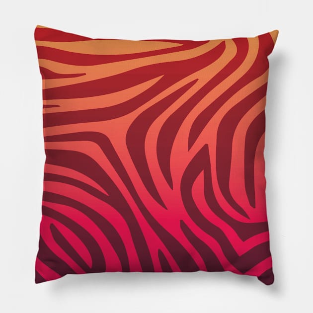 Sunset Zebra Pillow by KindlyHarlot