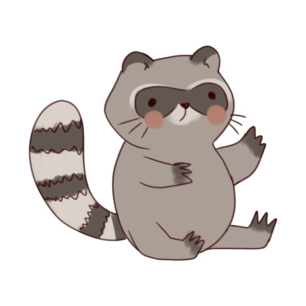 Cute Raccoon illustration by Mayarart