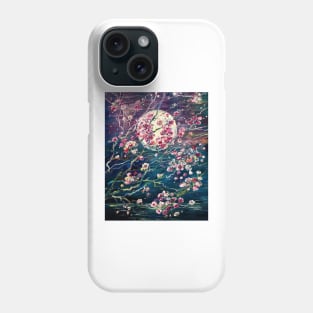 Sakura on a moonlit night Phone Case