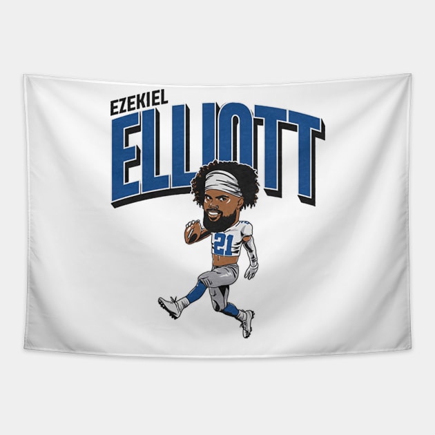 Ezekiel Elliott Caricature Tapestry by Chunta_Design