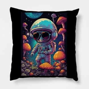 Psychedelic Dj Astronaut - Catsondrugs.com - astronaut, space, stars, galaxy, nasa, cool, planets, funny, universe, astros, astronomy, trippy, surreal, asteroidday, planet Pillow