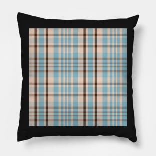 Autumn Aesthetic Sorcha 1 Hand Drawn Textured Plaid Pattern Pillow