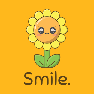 Smile Kawaii Sunflower T-Shirt