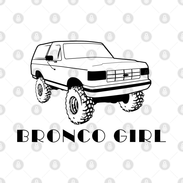 1987-1991 Bronco Girl Black Print by The OBS Apparel