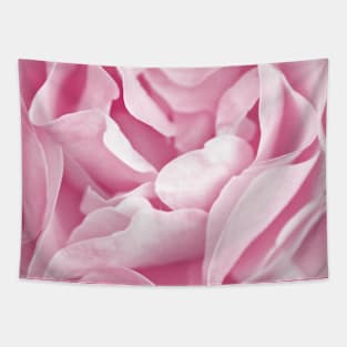 Pink Rose Petals Macro Tapestry