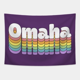 Omaha // Retro Typography Design Tapestry