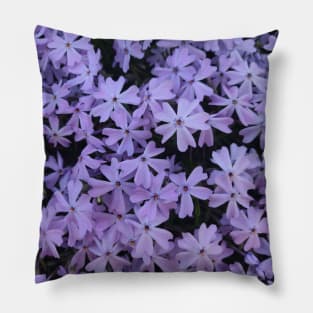 Purple Floral Garden Flower Pattern Pillow