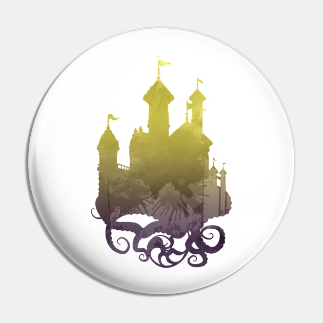 Castle Inspired Silhouette Pin by InspiredShadows