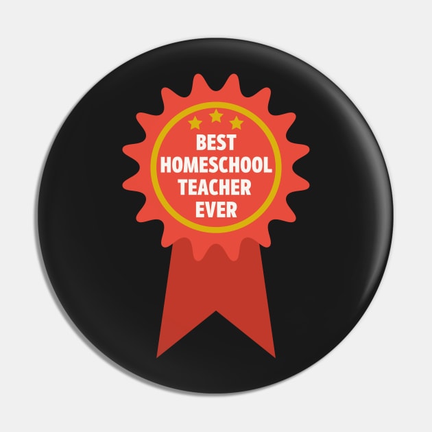 Vintage Best Homeschool Teacher Badge Pin by casualism