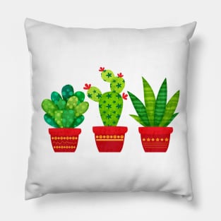 Cute Cactus Drawing Desert plant Pillow