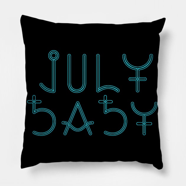 Month of July Pillow by Zodiac Syndicate