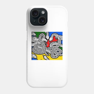 Serpentarium with many snakes fighting Phone Case