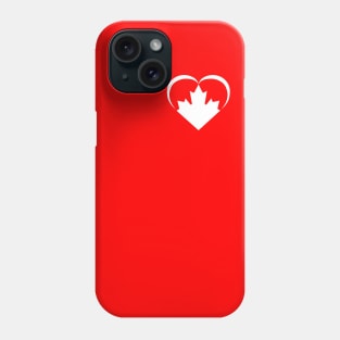 Small Canada Heart White Phone Case