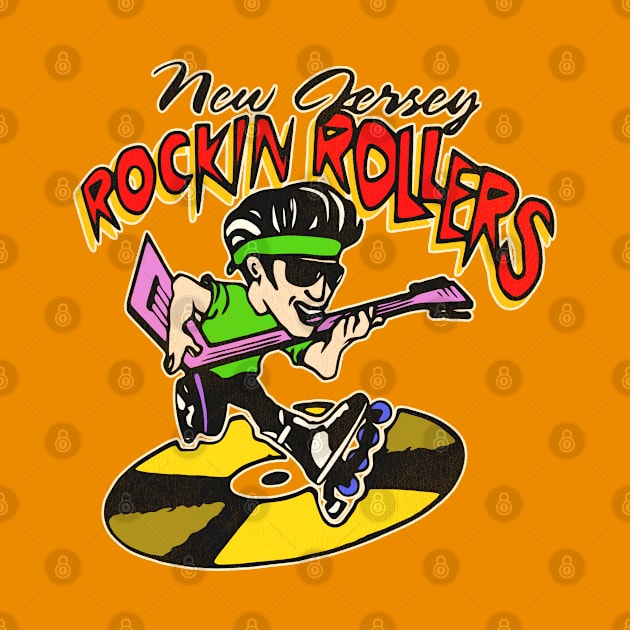 Retro Defunct New Jersey Rockin' Rollers Hockey by darklordpug