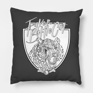 FakerBattlecat BLACK outline Pillow