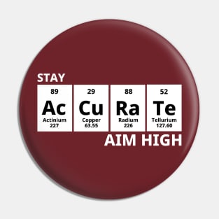 Stay Accurate Aim High Pin