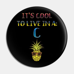 It's cool to live in a pineapple under the C Pin