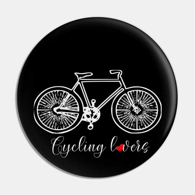 Cycling Lovers Pin by vintagejoa