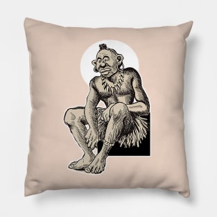 African warrior with ear rings Pillow