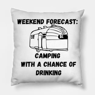 Airstream Camper Chance of Drinking Pillow