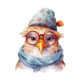 Cozy Chicken with a beanie T-Shirt