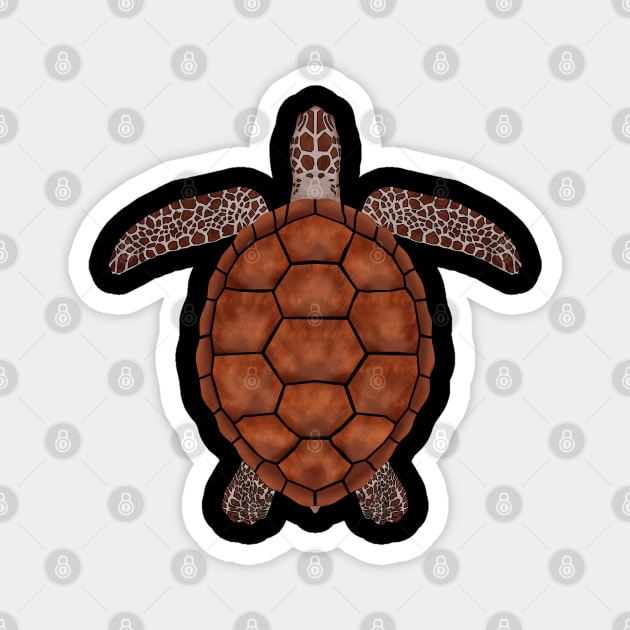 Sea turtle Magnet by Anahis Digital Art