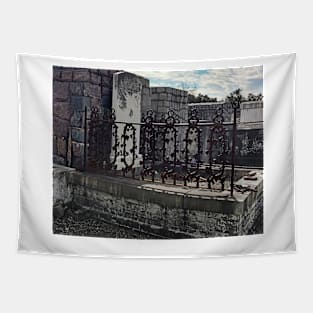 Wrought Iron Graveyard Fence Tapestry