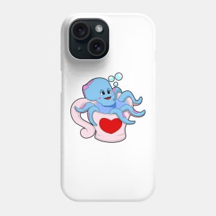 Octopus with Heart Cup Phone Case