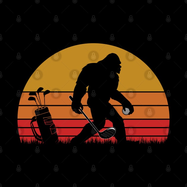 Bigfoot playing Golf by JameMalbie