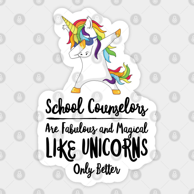 School Counselor Unicorn Psychologist Teacher Therapist - Funny - Sticker