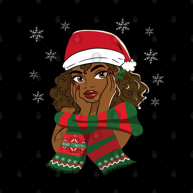 Beautiful African Black Girl Santa by Hypnotic Highs