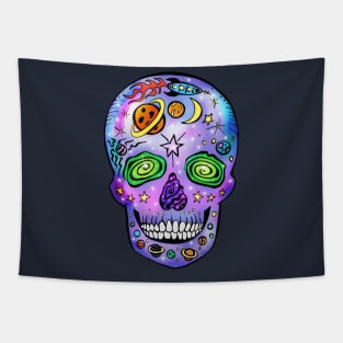 Day of the Dead Space Skull Tapestry