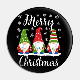 Gnomes Merry Christmas Pin