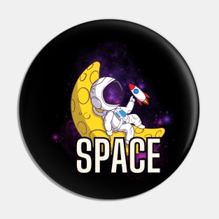 Space To The Moon Pin