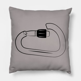 carabiner open Pillow