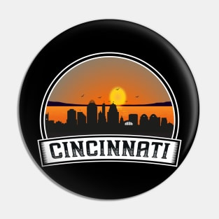 Cincinnati Retro City Skyline Pin