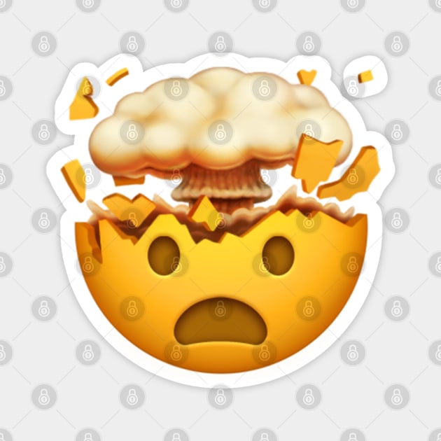 Exploding Head Emoticon Magnet by onecoolvector