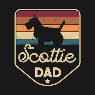 Scottie Dad Fathers Day Scottish Terrier Dog Daddy T-Shirt