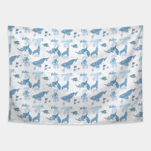Marine Animals - Blue Tapestry